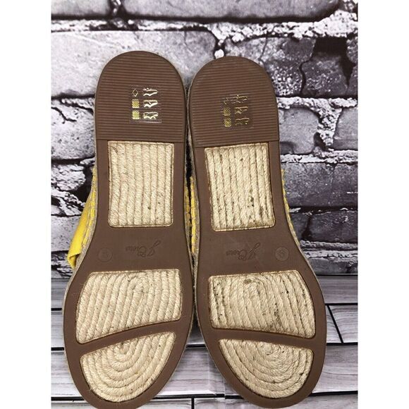 J. Crew Yellow Twisted Canvas Fabric Slide Espadrilles Sandals Women 9M US/40EU - Picture 11 of 16